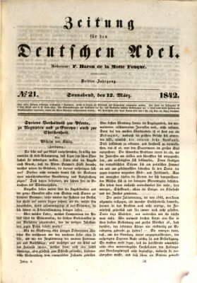 Zeitung für den deutschen Adel Samstag 12. März 1842