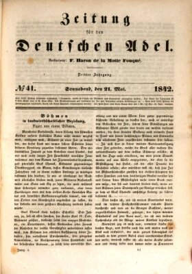 Zeitung für den deutschen Adel Samstag 21. Mai 1842