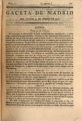 Gaceta de Madrid Donnerstag 23. März 1820