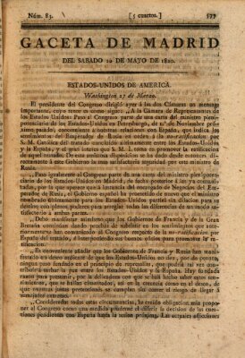 Gaceta de Madrid Samstag 20. Mai 1820