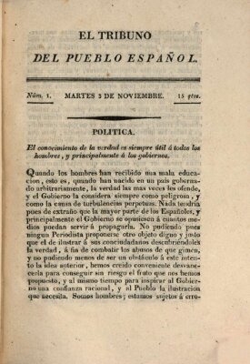 El Tribuno del pueblo español Dienstag 3. November 1812