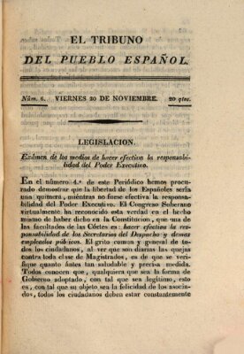 El Tribuno del pueblo español Freitag 20. November 1812