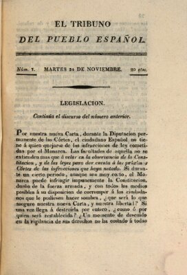 El Tribuno del pueblo español Dienstag 24. November 1812