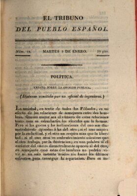 El Tribuno del pueblo español Dienstag 5. Januar 1813