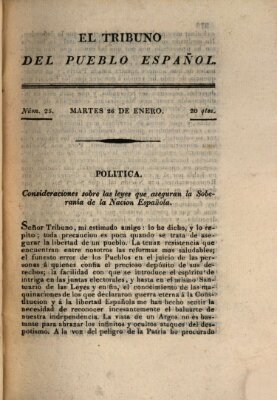 El Tribuno del pueblo español Dienstag 26. Januar 1813