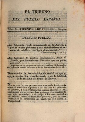 El Tribuno del pueblo español Freitag 12. Februar 1813