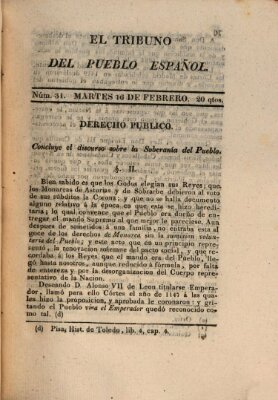 El Tribuno del pueblo español Dienstag 16. Februar 1813