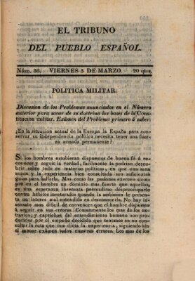 El Tribuno del pueblo español Freitag 5. März 1813