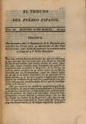 El Tribuno del pueblo español Dienstag 16. März 1813