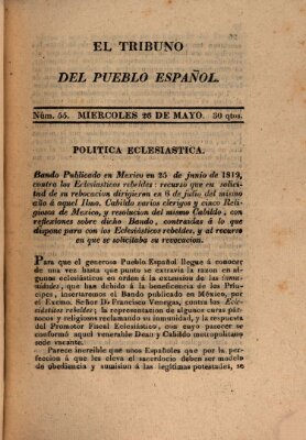 El Tribuno del pueblo español Mittwoch 26. Mai 1813