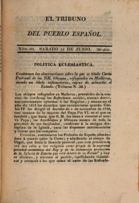 El Tribuno del pueblo español Samstag 12. Juni 1813