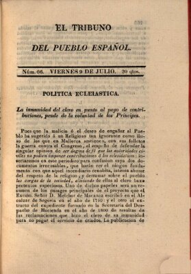 El Tribuno del pueblo español Freitag 9. Juli 1813