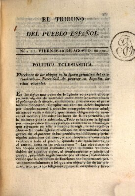 El Tribuno del pueblo español Freitag 13. August 1813