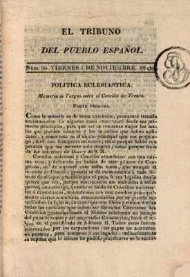 El Tribuno del pueblo español Freitag 5. November 1813