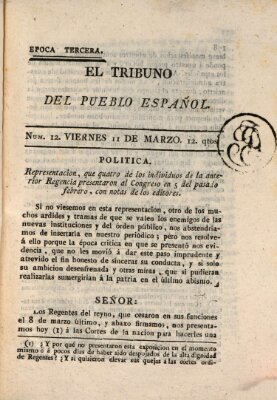 El Tribuno del pueblo español Freitag 11. März 1814