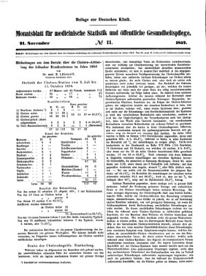 Deutsche Klinik Samstag 21. November 1857