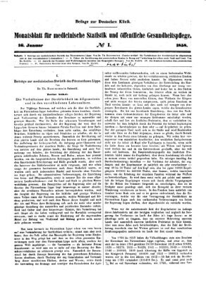 Deutsche Klinik Samstag 16. Januar 1858