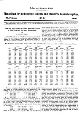 Deutsche Klinik Samstag 20. Februar 1858