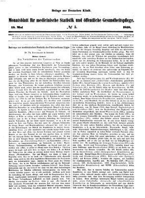 Deutsche Klinik Samstag 15. Mai 1858