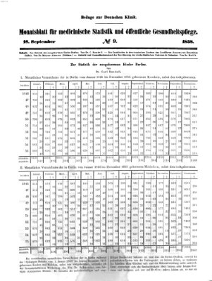 Deutsche Klinik Samstag 18. September 1858