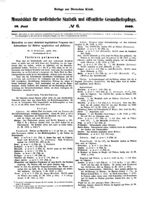 Deutsche Klinik Samstag 16. Juni 1860