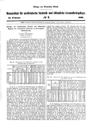 Deutsche Klinik Samstag 15. Februar 1862