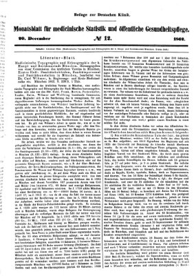 Deutsche Klinik Samstag 20. Dezember 1862