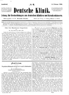 Deutsche Klinik Samstag 6. Februar 1864