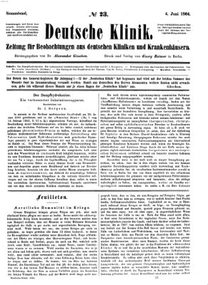 Deutsche Klinik Samstag 4. Juni 1864