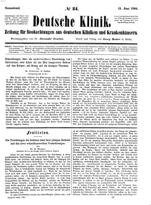 Deutsche Klinik Samstag 11. Juni 1864