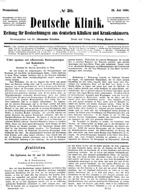 Deutsche Klinik Samstag 23. Juli 1864