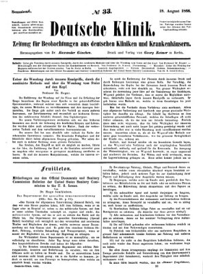 Deutsche Klinik Samstag 18. August 1866