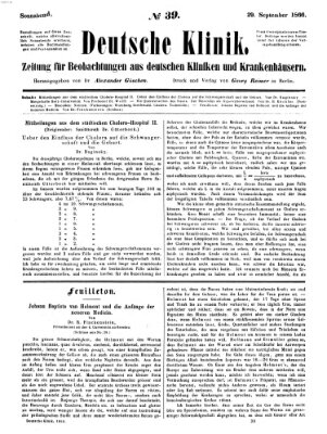 Deutsche Klinik Samstag 29. September 1866