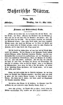 Bayerische Blätter Dienstag 11. Mai 1830