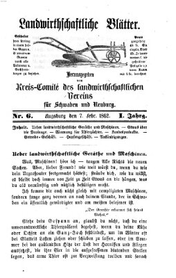 Landwirtschaftliche Blätter für Schwaben und Neuburg Freitag 7. Februar 1862