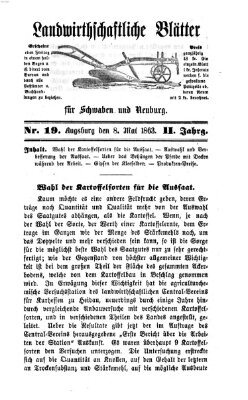 Landwirtschaftliche Blätter für Schwaben und Neuburg Freitag 8. Mai 1863