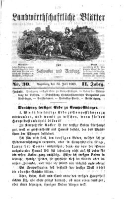 Landwirtschaftliche Blätter für Schwaben und Neuburg Freitag 24. Juli 1863