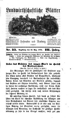 Landwirtschaftliche Blätter für Schwaben und Neuburg Freitag 12. August 1864