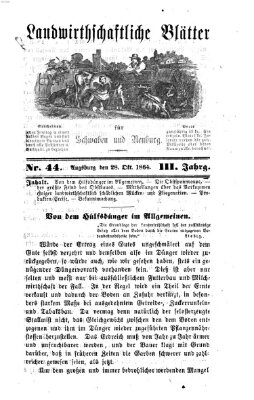 Landwirtschaftliche Blätter für Schwaben und Neuburg Freitag 28. Oktober 1864