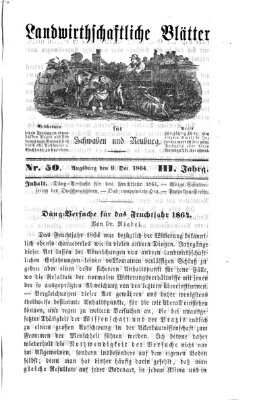 Landwirtschaftliche Blätter für Schwaben und Neuburg Freitag 9. Dezember 1864