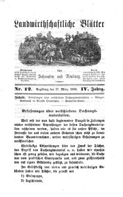 Landwirtschaftliche Blätter für Schwaben und Neuburg Freitag 17. März 1865