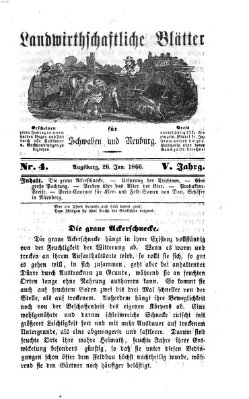 Landwirtschaftliche Blätter für Schwaben und Neuburg Freitag 26. Januar 1866