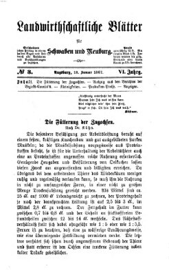 Landwirtschaftliche Blätter für Schwaben und Neuburg Freitag 18. Januar 1867