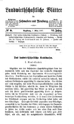 Landwirtschaftliche Blätter für Schwaben und Neuburg Freitag 1. März 1867