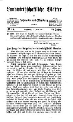 Landwirtschaftliche Blätter für Schwaben und Neuburg Freitag 3. Mai 1867