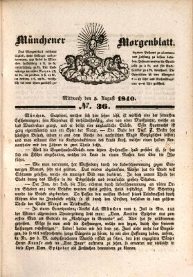 Münchener Morgenblatt Mittwoch 5. August 1840