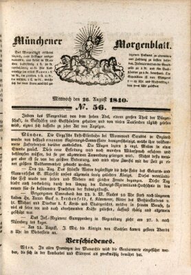 Münchener Morgenblatt Mittwoch 26. August 1840