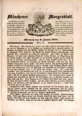 Münchener Morgenblatt Mittwoch 6. Januar 1841