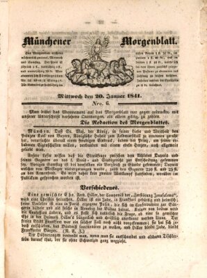 Münchener Morgenblatt Mittwoch 20. Januar 1841