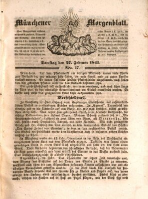 Münchener Morgenblatt Samstag 27. Februar 1841